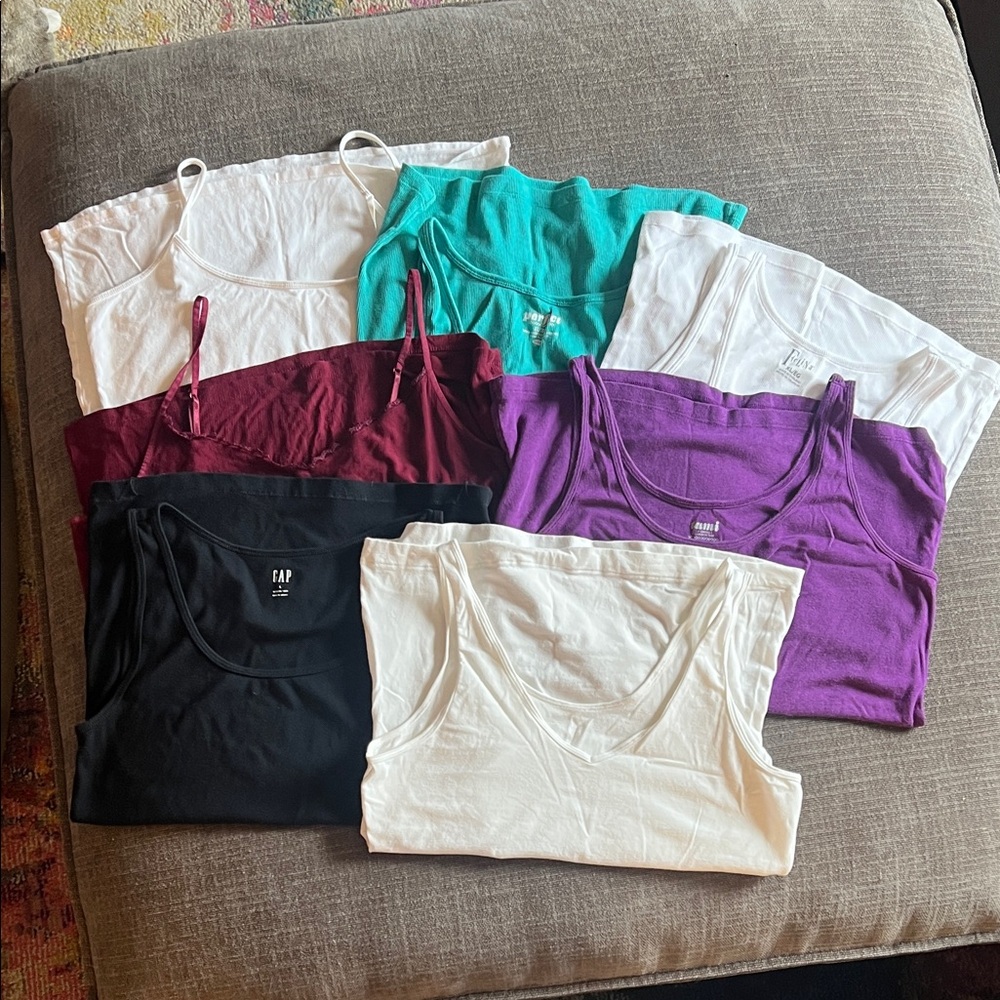 Multiple Women's Tank Tops - Black, White, Purple, Teal, Burgundy